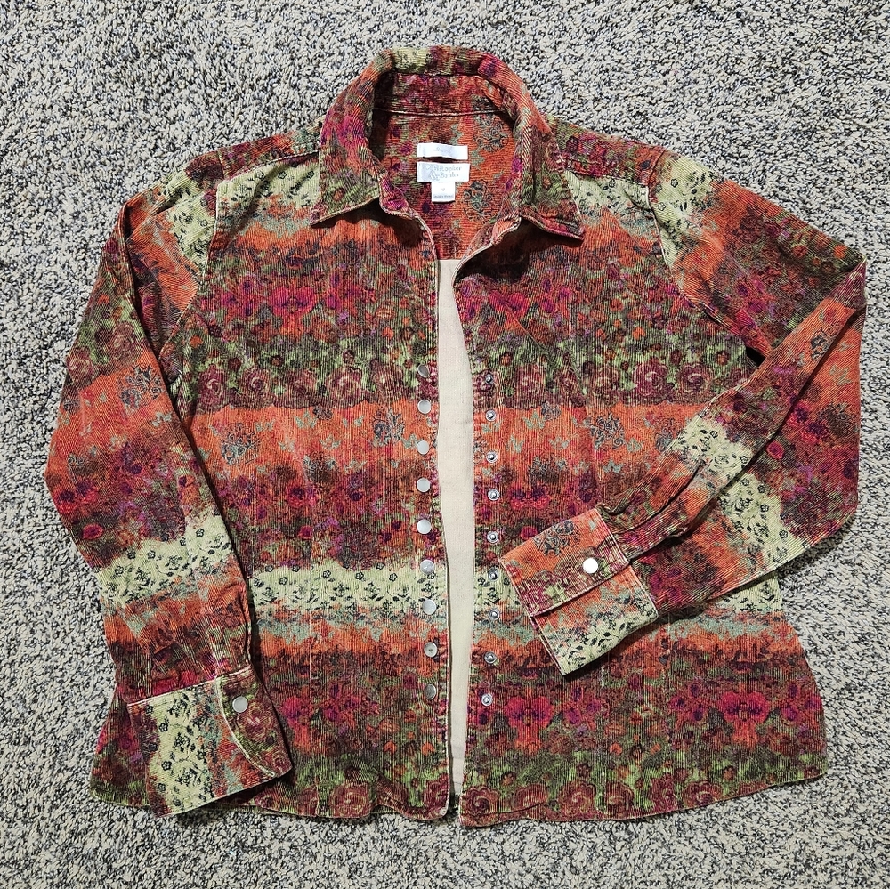 Christopher & Banks Multicolor Button Down Shirt